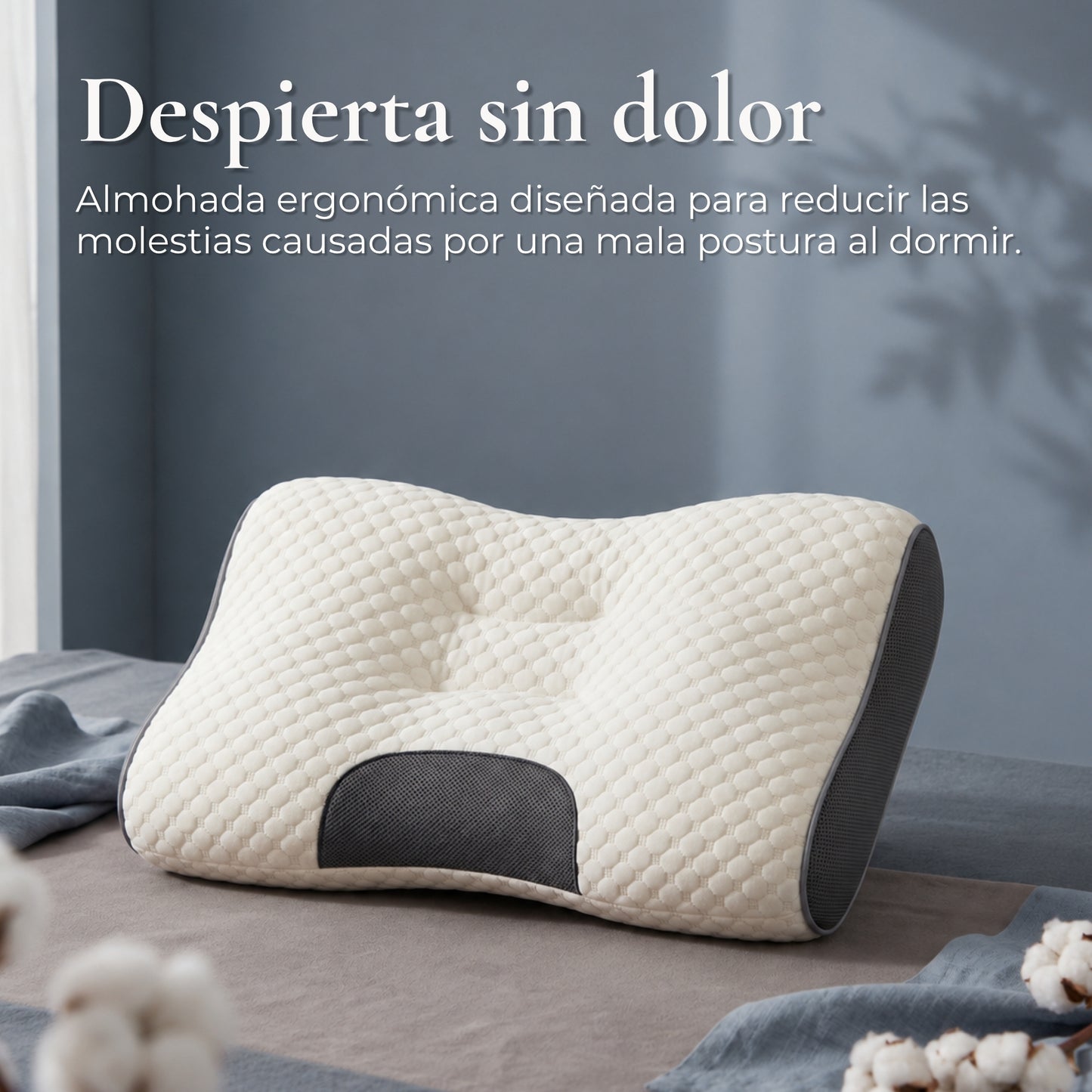 Almohada de punto ergonómica 3D - Soporte ideal para un descanso reparador
