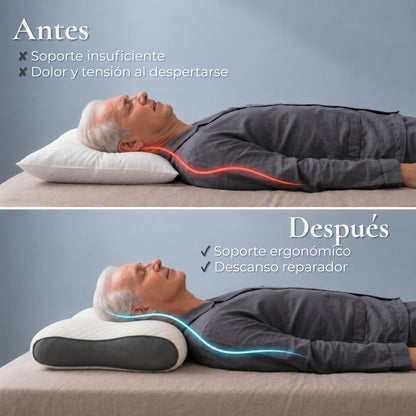 Almohada de punto ergonómica 3D - Soporte ideal para un descanso reparador