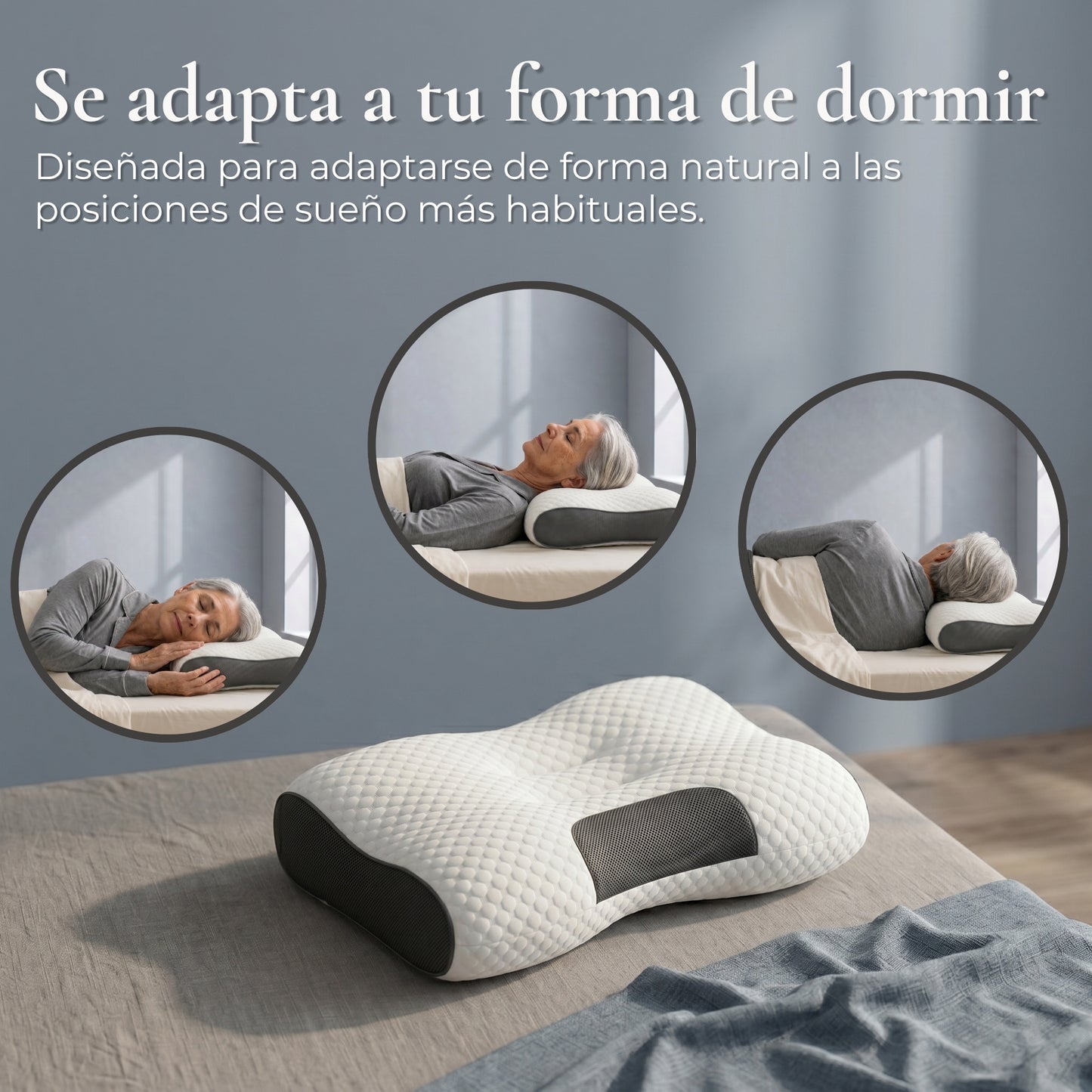 Almohada de punto ergonómica 3D - Soporte ideal para un descanso reparador
