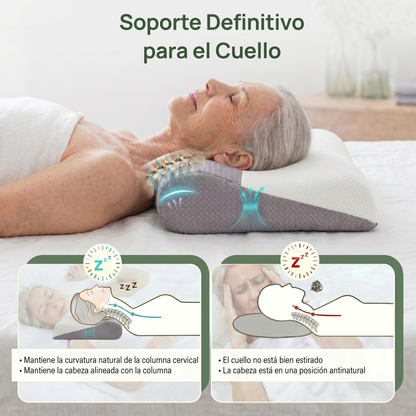 Almohada Ergonómica Orveth - Alinea Cuello y Columna Para Un Descanso Pleno Sin Dolor